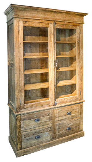 Aufsatzvitrine Kramer aus Teakholz