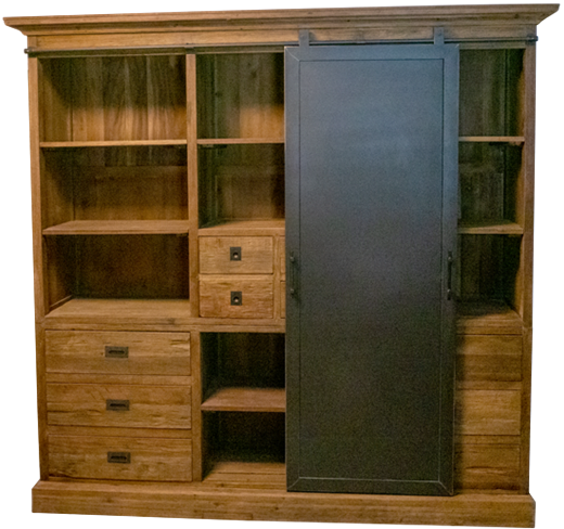 Halboffene Regalwand "Barn Door Industrial"
