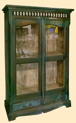 India-Vitrine türkis